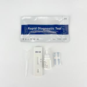 Test rapide VIH 1/2 en une étape, certifié CE Classe II, kit de diagnostic sur sang total, résultat rapide en 15 minutes - Product Image 1