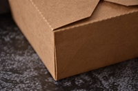 Boîtes alimentaires jetables en papier biodégradable à emporter, emballages de restauration rapide, boîtes à emporter Kraft, vente en gros