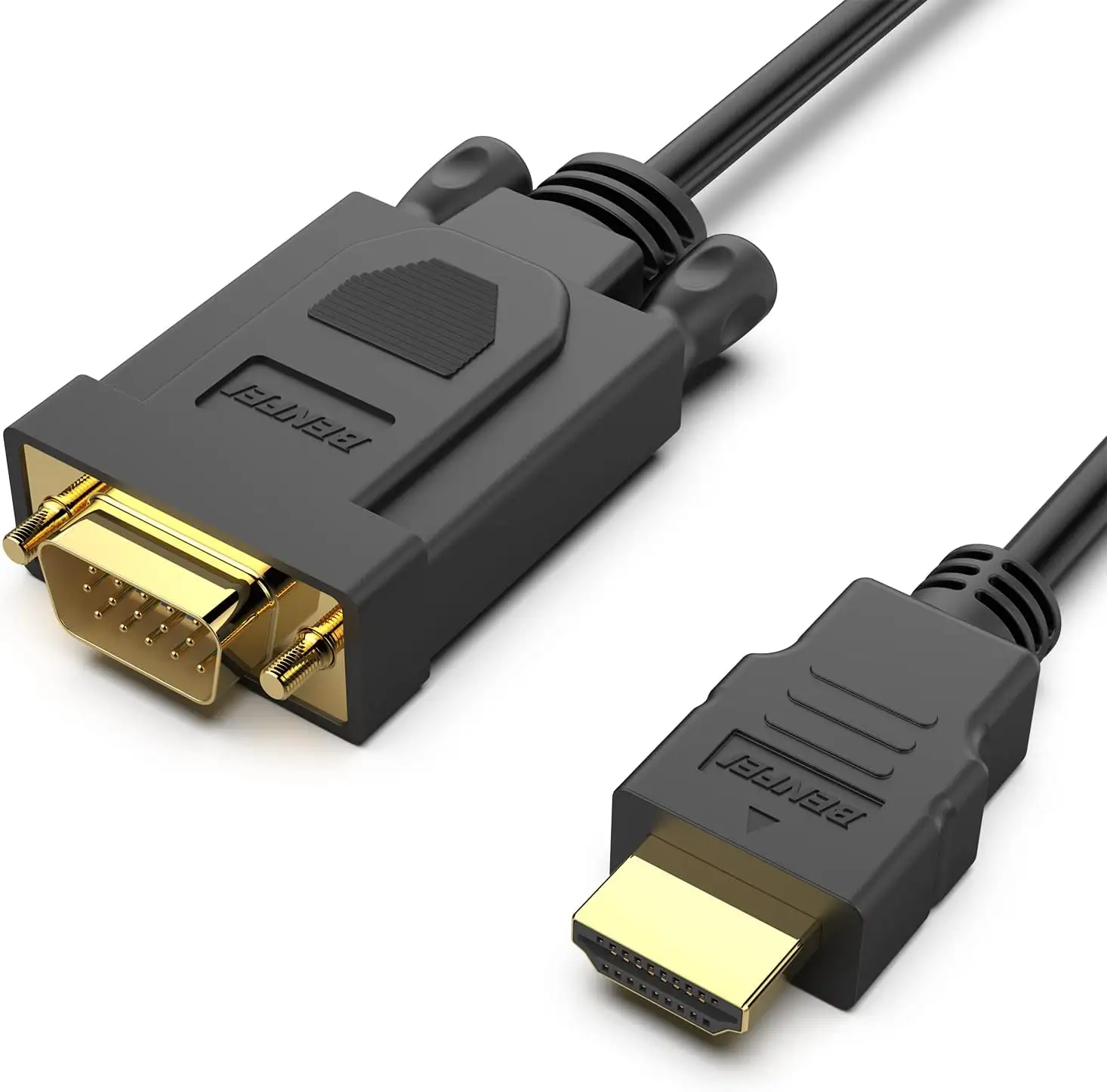 Benfei HDMI để VGA 1.8 mét cáp, uni-directional HDMI để VGA Cáp (Nam đến Nam) tương thích cho máy tính, máy tính để bàn, máy tính xách tay, PC