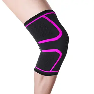 Compressie Knie Steun Pads Verlengen Strepen Sport Mouw Beschermer Elastische Lange Kniebeschermer Brace