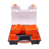 Boîte de rangement en plastique transparente, empilable, pour vis, clous, bijoux, avec séparateurs