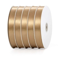 Ruban en satin 100 % polyester à motif personnalisé, impression bronzée, largeur 2 cm, idéal pour emballage cadeau d'anniversaire – Vente chaude