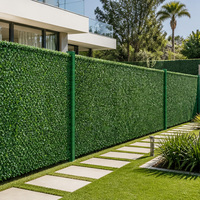 Clôture en herbe synthétique PVC écologique avec cadre traité anti-UV, hauteur 1,2 m, design moderne de luxe pour usage extérieur