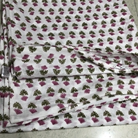 Parure de lit 100 % coton à motifs floraux roses, style campagne française minimaliste, housse de couette Thistle