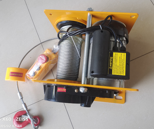 Electric Winch 500-1000kg Mini 220V Micro <strong>Hoist</strong> 20m Steel Wire Rope Sling Remote Control New 500kg 1Ton - Product Image 2