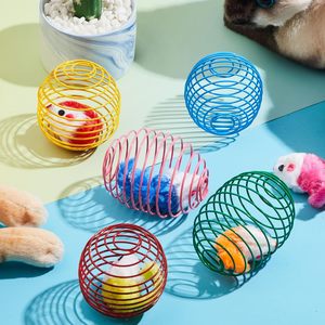 Livraison rapide <span class=keywords><strong>chat</strong></span> boules de ressort ressorts extensibles jouets boules roulantes bobines ludiques colorées <span class=keywords><strong>jouet</strong></span> d'<span class=keywords><strong>action</strong></span> de ressort interactif - Product Image 4