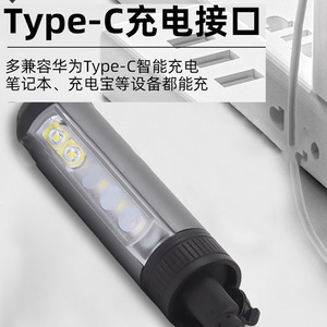 Lampe frontale rechargeable à LED en alliage d'aluminium, étanche, éclairage extérieur - Product Image 5