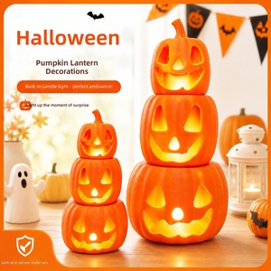 Novedad transfronteriza: Adorno apilable de calabaza con luz para Halloween, decoración del hogar - Product Image 2