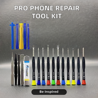 Kit d'outils de démontage de réparation de téléphone portable professionnel avec tournevis Paquet de boîte à outils à main personnalisable OEM