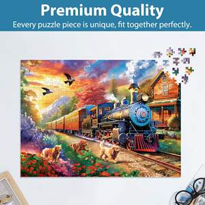 Puzzles personnalisés de <span class=keywords><strong>500</strong></span> <span class=keywords><strong>pièces</strong></span> pour adultes Puzzles en papier pour chiens pour adultes Puzzles de train Grand cadeau - Product Image 6