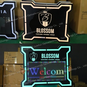 Logotipo personalizado LED tela VIP vinho <span class=keywords><strong>Display</strong></span> Led Carta Mensagem Board Garrafa Apresentador <span class=keywords><strong>DIY</strong></span> Mensagem Billboard Sinal Garrafa Transportadora - Product Image 1