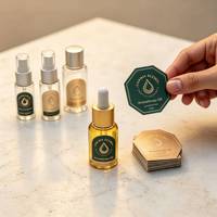 Etiquetas Adhesivas de Vinilo Ecológicas Holográficas, Resistentes al Agua, al Aceite y al Calor, Personalizables, para Cosméticos, Marca Privada