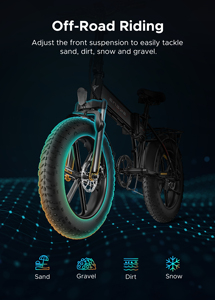 Bicicleta Eléctrica <span class=keywords><strong>Engwe</strong></span> <span class=keywords><strong>Ep</strong></span>-<span class=keywords><strong>2pro</strong></span> de 750w, Potente, con Llantas Gruesas de 20 Pulgadas, Plegable y Portátil - Product Image 6