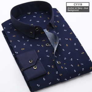<span class=keywords><strong>Camicia</strong></span> Casual elegante e stampata da <span class=keywords><strong>uomo</strong></span> <span class=keywords><strong>a</strong></span> maniche lunghe per abbigliamento formale quotidiano, Slim Fit all'ingrosso - Product Image 3
