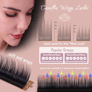 Camilla lông mi mở rộng với nhiều độ Dài CC BC CD Curls lông mi loại sữa rửa mặt - Product Image 1