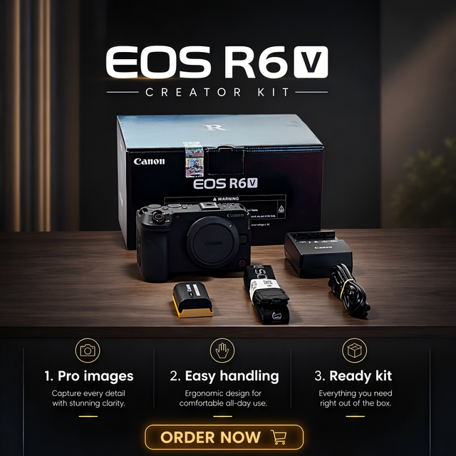 R6V 7K Mirrorless Camera Five-axis Stabilization Built-in Cooling Fan Full-Frame CMOS Sensor Waterproof Top Choice for