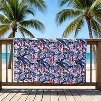 High Quality Personalized Logo Quick Dry Soft Cotton Towel OEM Full Color Design Digital Print Oversize Large Beach Towel