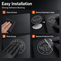 Özel Metalik Ayna Gümüşü 3D Logo Elektrokaplama Rozeti Çıkartması Marka Adı Elektroform Metal Transfer Etiketi Nikel Etiket