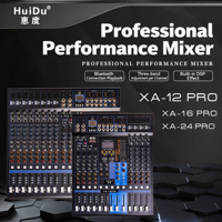 Console de mixage professionnelle en métal XA-1204/12PRO 14 canaux, stéréo, Bluetooth, USB, 24 effets DSP, alimentation fantôme 48V, pour scène
