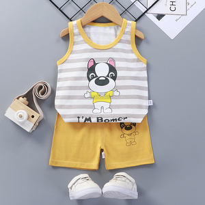 Conjuntos de Ropa para Niños, Camiseta sin Mangas y Pantalones Cortos de Verano, Venta al por Mayor, Conjuntos de Ropa para Bebés Niños de 2 Piezas - Product Image 4