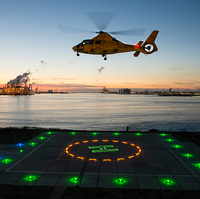 Lampu penanda Perimeter hijau yang ditinggikan sinyal Heliport GS-HP/E mengadopsi teknologi sumber cahaya LED