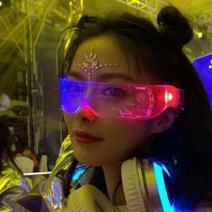 Lunettes décoratives lumineuses tendance, décoration de fête néon, lunettes LED pour boîte de nuit, DJ, festival de musique, rave - Product Image 5