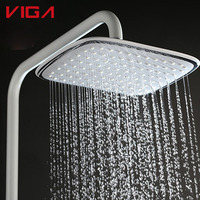 Ensemble de colonne de douche avec mitigeur à poignée unique à trois fonctions, prix de gros, pour salle de douche, haute pression, économie d'eau, moderne
