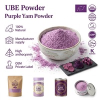 Poudre d'igname violette UBE biologique naturelle pure de haute qualité, anthocyanes UBE, prise en charge OEM
