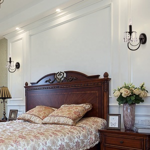 Skd sunsir โคมไฟติดผนังสไตล์วินเทจแบบสโคนกรอบโลหะสีดำโคมไฟติดผนังโบราณสำหรับโรงแรมในร่มสำหรับล็อบบี้ - Product Image 4