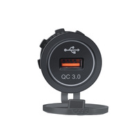 Chargeur USB universel pour voiture et camion, prise de charge rapide QC3.0 avec sortie 5V/3A 18W pour véhicules 12-24V