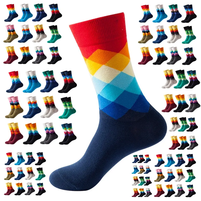 2023 high quality designer men's Dress Business tube Casual Crew cotton Sock Men funny novelty in box Custom fashion socks