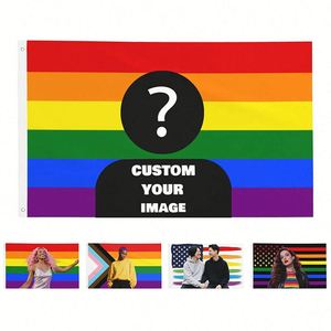 Bannière personnalisée sur le thème de l'arc-en-ciel - Drapeau en polyester personnalisé pour la décoration de festivals et d'événements - Product Image 3