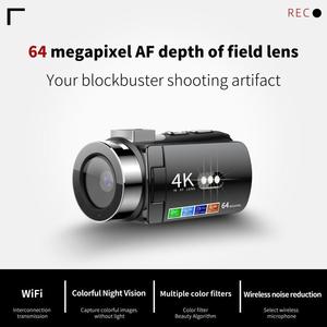 Produit de haut rang 4 en 1 WiFi HD 4K Caméra vidéo <span class=keywords><strong>numérique</strong></span> à vision nocturne colorée sans lumière avec lumière d'appoint et microphone - Product Image 4