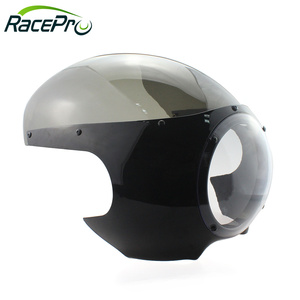 De 5,75 pulgadas <span class=keywords><strong>Cafe</strong></span> <span class=keywords><strong>Racer</strong></span> faro <span class=keywords><strong>carenado</strong></span> de la motocicleta de carreras <span class=keywords><strong>carenado</strong></span> capucha <span class=keywords><strong>Universal</strong></span> para modelos personalizados - Product Image 1