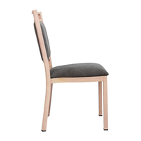 Chaise de salle à manger importée, tissu design de luxe, chaise moderne rembourrée pour salle à manger d'hôtel