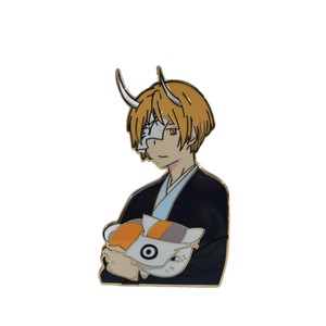 Broche imitation émail 6CM, badge bouton anime, décoration de papeterie et bijoux, artisanat en alliage, thème Le Livre des Amis de <span class=keywords><strong>Natsume</strong></span> - Product Image 6