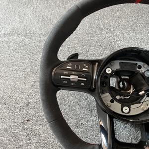 Volant en fibre de carbone entièrement en cuir pour Mercedes Benz <span class=keywords><strong>AMG</strong></span> W204 W205 W211 W203 W212 W176 W213 W124 W177 W221 - Product Image 4