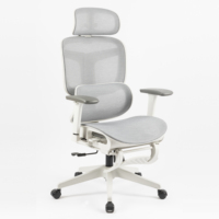 Chaises de bureau ergonomiques à dossier haut entièrement en maille, réglables, avec repose-pieds, pour ordinateur