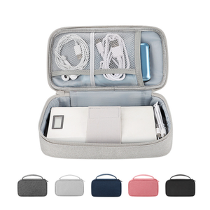Estuche de disco duro portátil de fábrica Bolsas de almacenamiento de cable de viaje para teléfonos celulares, cargadores, auriculares, cables USB, bancos de energía - Product Image 6