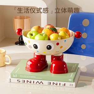 Bol à fruits mignon avec couvercle, grande capacité, pour ranger les collations, idéal pour les fêtes et le salon - Product Image 2