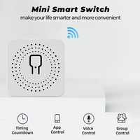 Automatisation de la maison intelligente, mini disjoncteur intelligent Wifi 16A, interrupteur DIY, prise en charge du contrôle bidirectionnel, module d'interrupteur intelligent Wifi Tuya