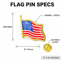 Venta al por Mayor de Insignias de Bandera de Países del Mundo, Chapadas en Oro, para Eventos y Recuerdos