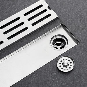 Morden 600mm rectangulaire en acier inoxydable SUS304 Drain linéaire mince pour salle de bain et jardin Drain de sol pour balcon et côté polyvalent - Product Image 5