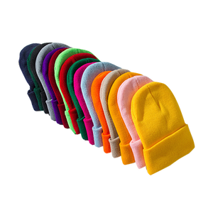 Pure color hat wild WOMEN'S Fashion HOODED's fall and winter warm wool cap men wholesale - Product Image 6