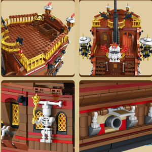 Set <span class=keywords><strong>de</strong></span> Construcción <span class=keywords><strong>de</strong></span> Barco <span class=keywords><strong>Pirata</strong></span>, Modelo <span class=keywords><strong>de</strong></span> Velero, Kit <span class=keywords><strong>de</strong></span> Construcción, Buque <span class=keywords><strong>de</strong></span> Guerra Militar, Juguete Coleccionable, Fantasía Militar - Product Image 4