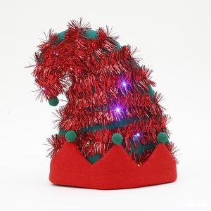 SYH1036 Sombrero <span class=keywords><strong>de</strong></span> Navidad <span class=keywords><strong>de</strong></span> fieltro con luz LED festiva para niños para fiestas <span class=keywords><strong>de</strong></span> vacaciones Playa Pesca Aventuras al aire libre Nochevieja - Product Image 2