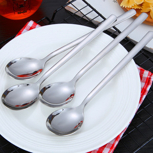 Manico lungo Frullato Cucchiaio Cena Cucchiaio <span class=keywords><strong>Cucchiaini</strong></span> di Massa In Acciaio Inox Corea Personalizzato Su Misura Cucchiai Logo Personalizzato Accettabile - Product Image 6