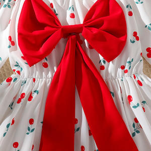 Nuovo Vestito Casual Autunnale per Bambine, Stile Country con Stampa, Collo Tondo, Maniche Lunghe, Lunghezza al Ginocchio con Fiocco - Product Image 3