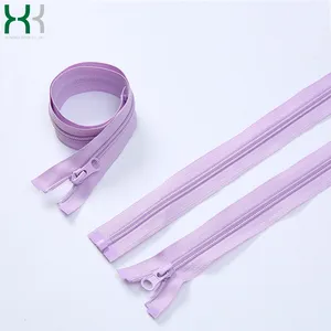 No.7 polyester extrémité ouverte fini nylon fermeture éclair 60cm