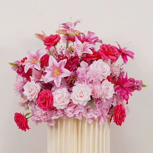 Boules de fleurs artificielles en soie multi-tailles, modernes et de haute qualité, pour décorations de mariage et de bout de banc, fournitures de fête en gros - Product Image 2